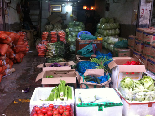 蔬菜配送現(xiàn)場